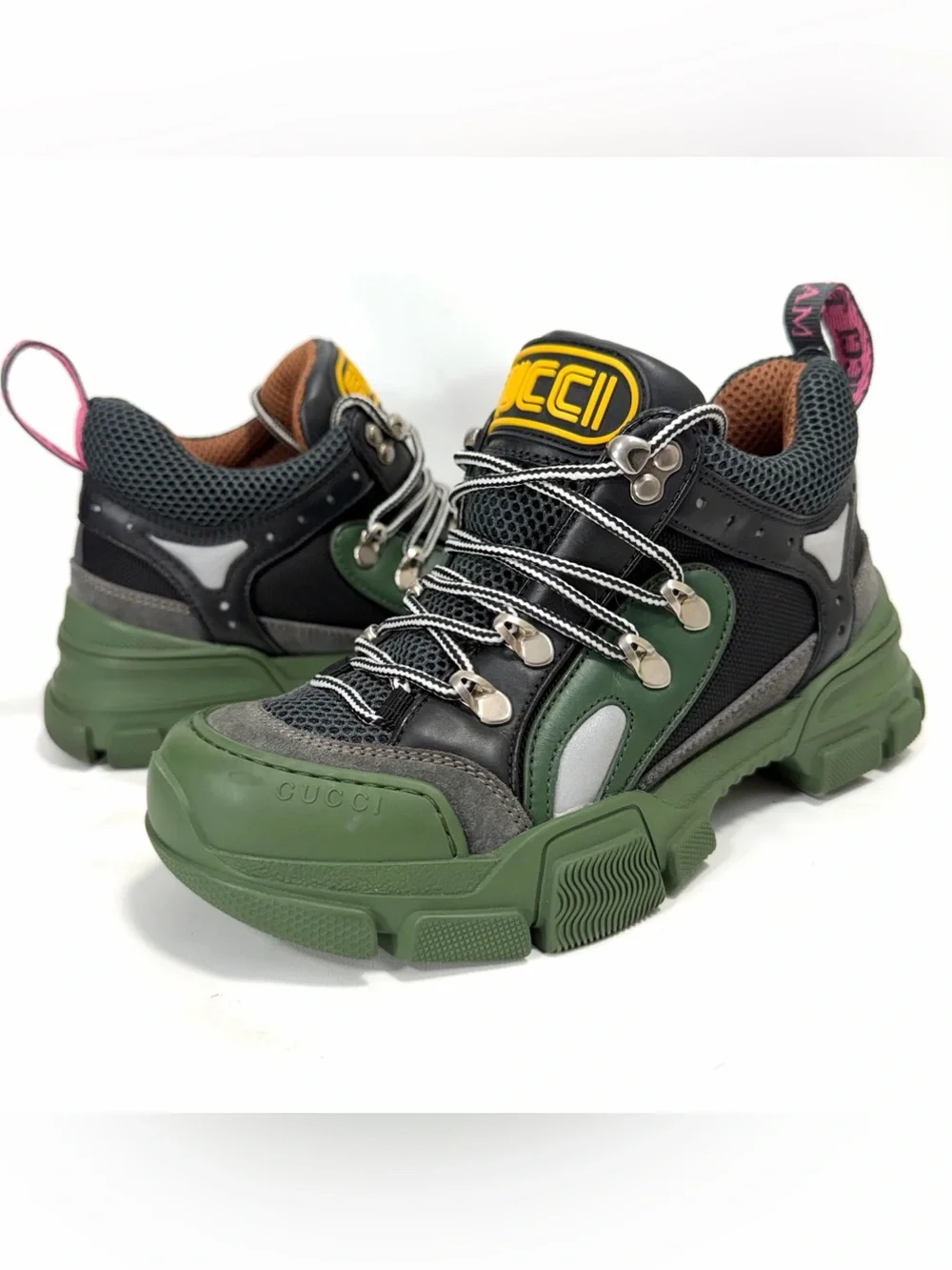 Gucci Flashtrek Green Low-Top Sneaker Men's Size 6.5 / 36.5